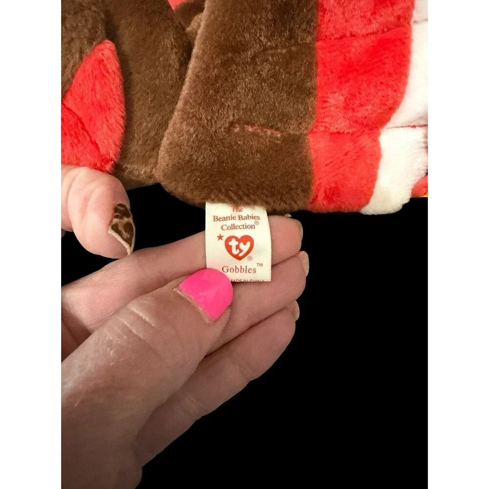 2 TY Beanie Babies – GOBBLES the Turkey (5.5 in) With Hang Tags Retired